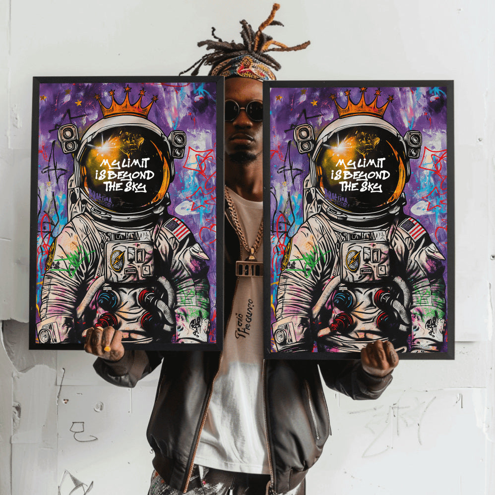 Cuadros arte rap colorido Astronauta My Limit is