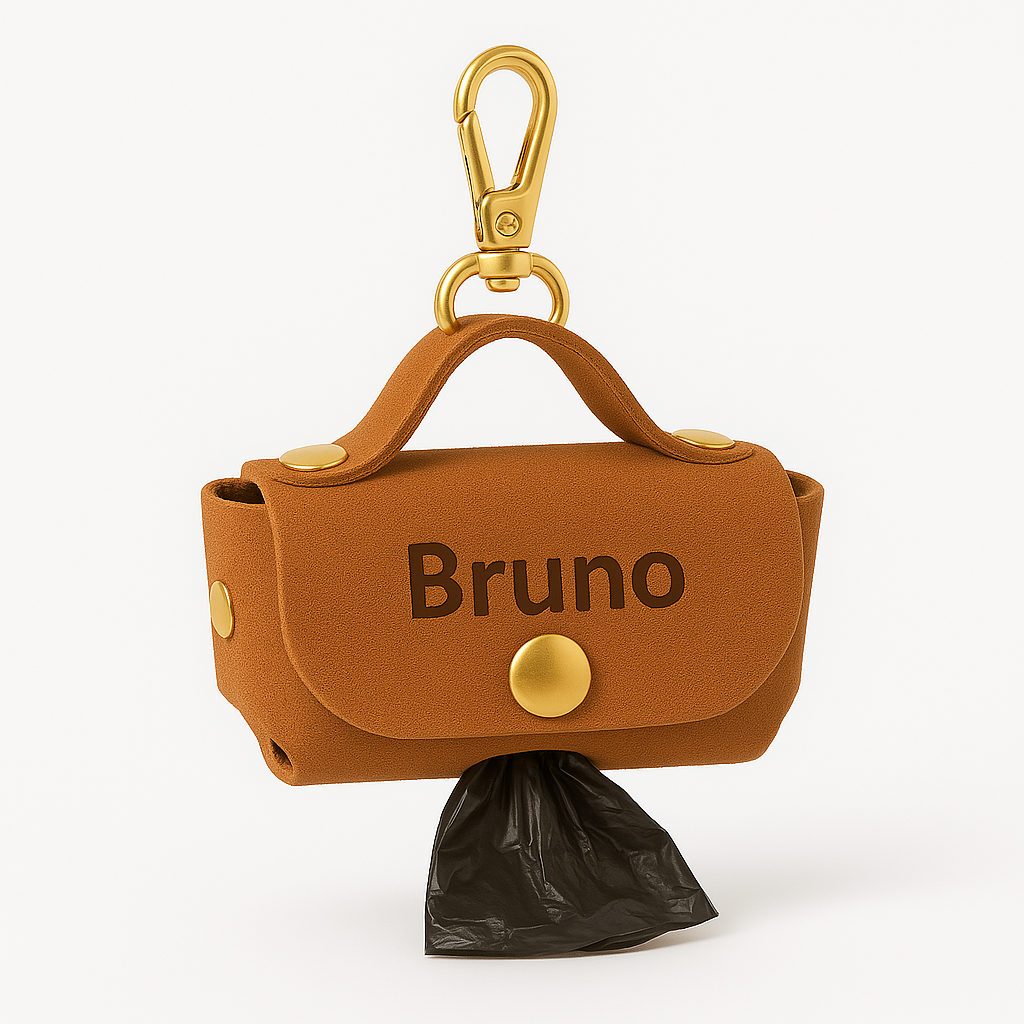 Bolsa piel dispensador para bolsas de las cacas personalizado