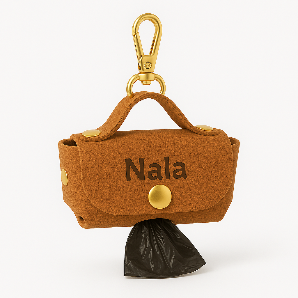 Bolsa piel dispensador para bolsas de las cacas personalizado