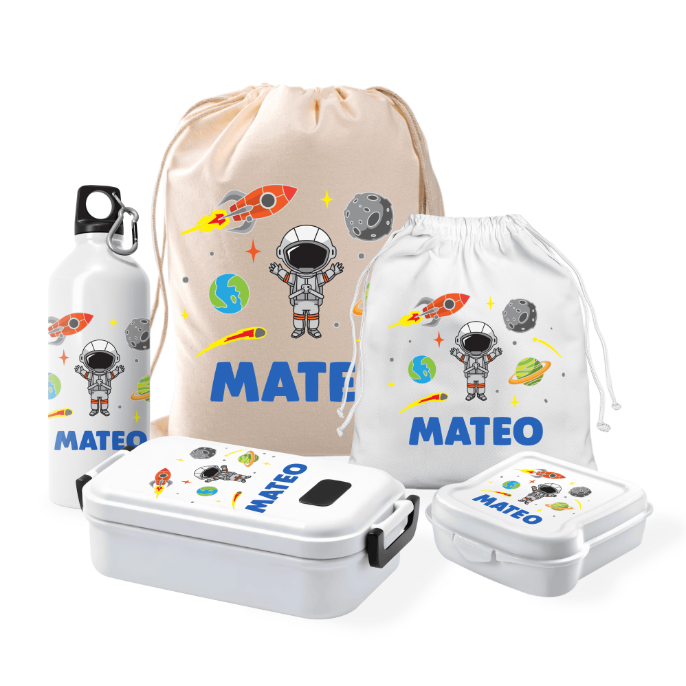 Pack Escolar Personalizado - Mochila, Botella y Fiambreras