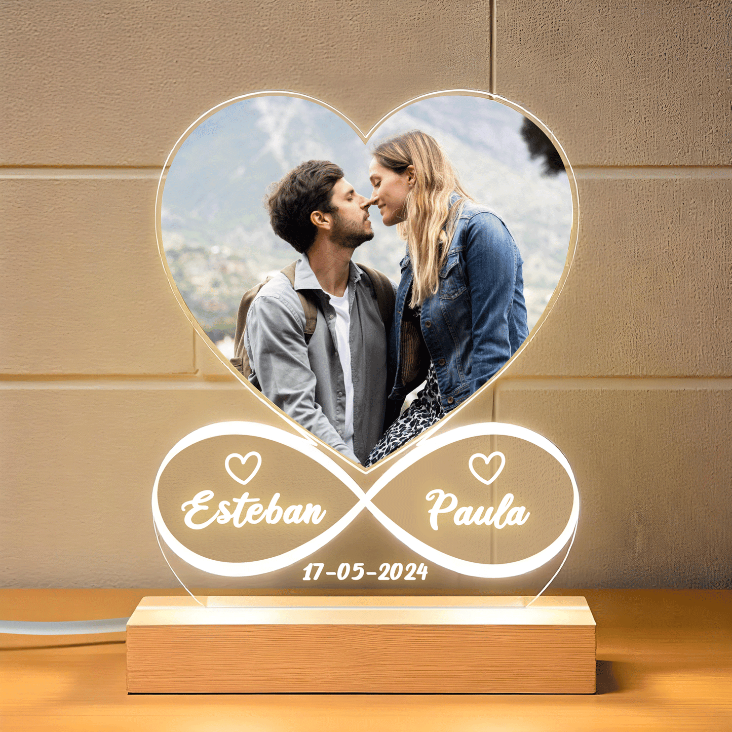 placa personalizada con Foto de aniversario de parejas