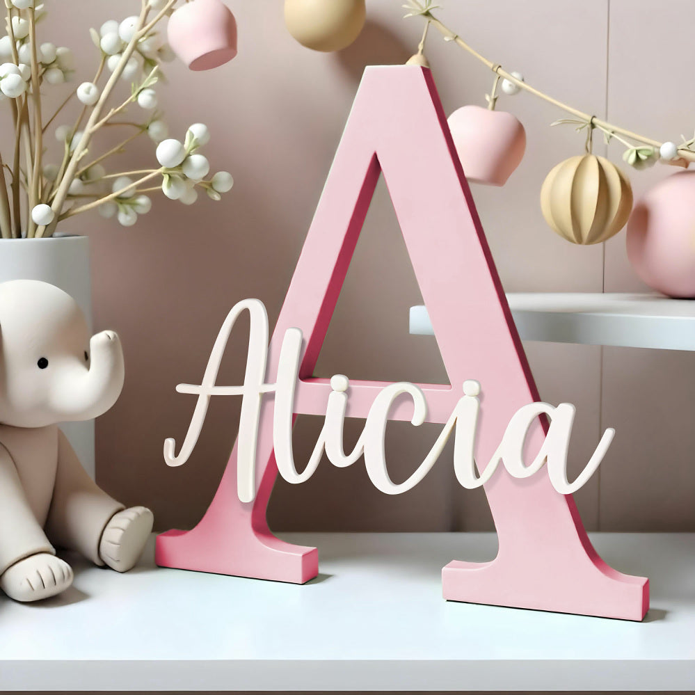 Inicial con Nombre Personalizado – Decoración y Regalo Único