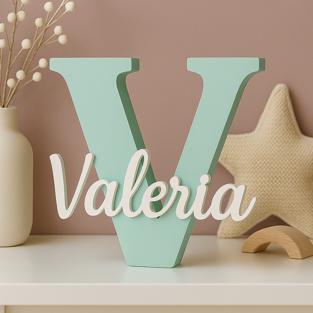 Inicial con Nombre Personalizado – Decoración y Regalo Único