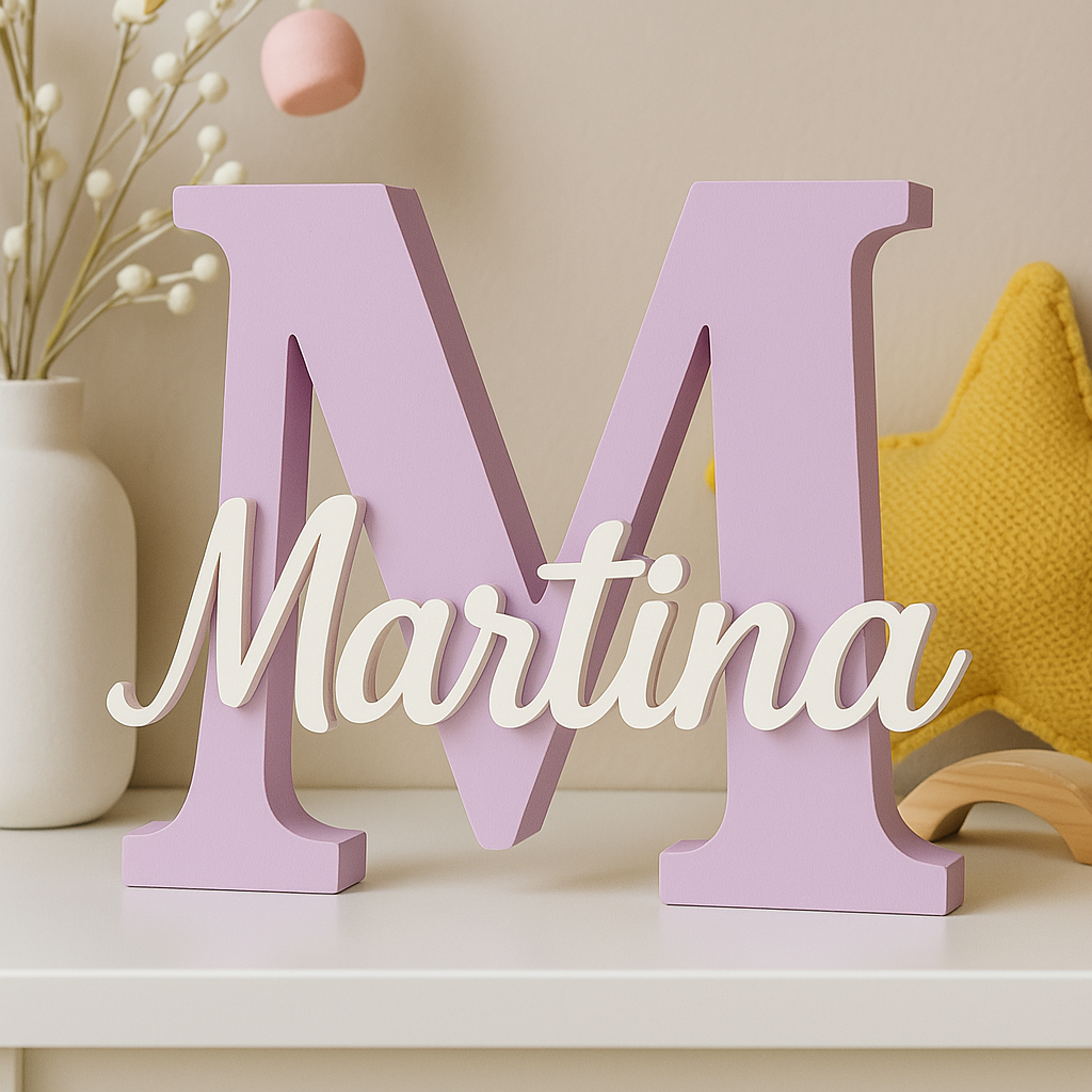 Inicial con Nombre Personalizado – Decoración y Regalo Único