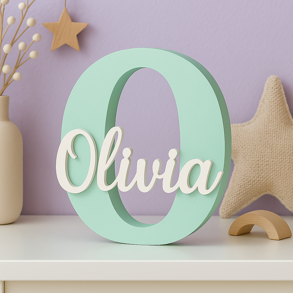 Inicial con Nombre Personalizado – Decoración y Regalo Único