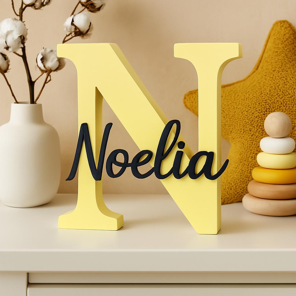 Inicial con Nombre Personalizado – Decoración y Regalo Único