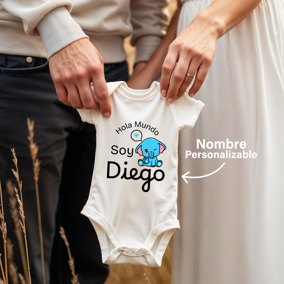 Body Bebé Personalizado con Nombre o Frase – 100% Algodón Suave