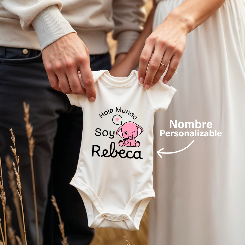 Body Bebé Personalizado con Nombre o Frase – 100% Algodón Suave