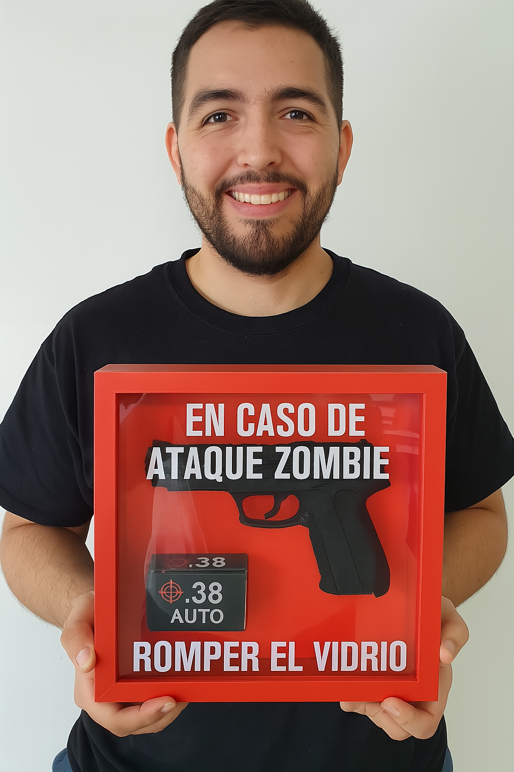 Cuadro 3D en caso de ataque zombie romper el vidrio