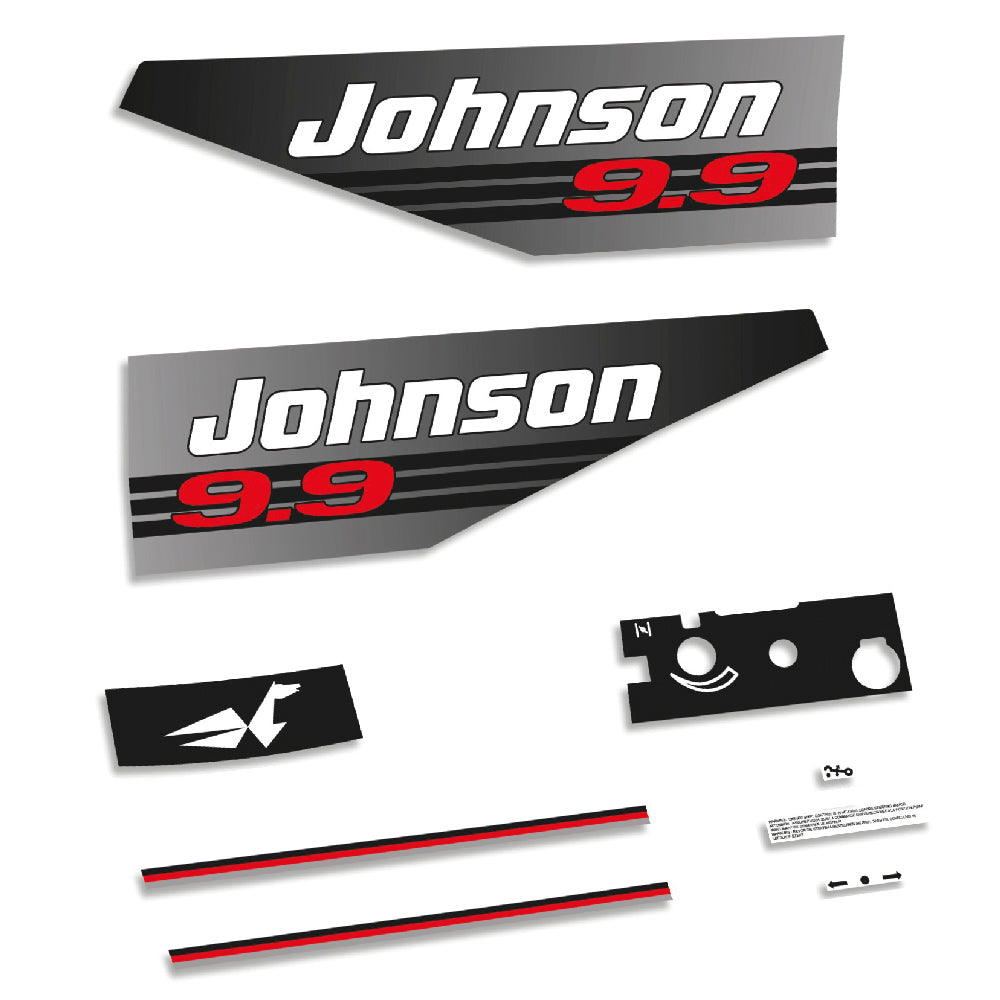 Adhesivos Johnson 9.9HP Dos tiempos 1992 motor fueraborda pegatinas en vinilo