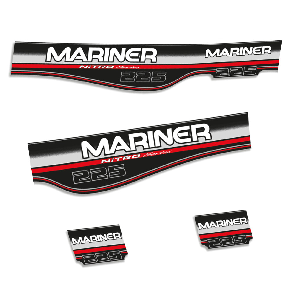 Adhesivos Mariner 225HP Nitro series 1994-1998 motor fueraborda pegatinas en vinilo