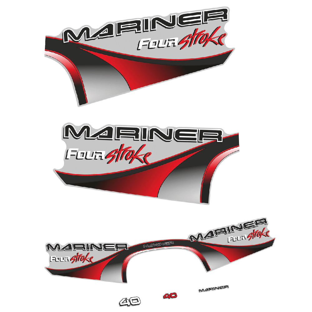 Adhesivos Mariner 40HP Cuatro tiempos motor fueraborda pegatinas en vinilo