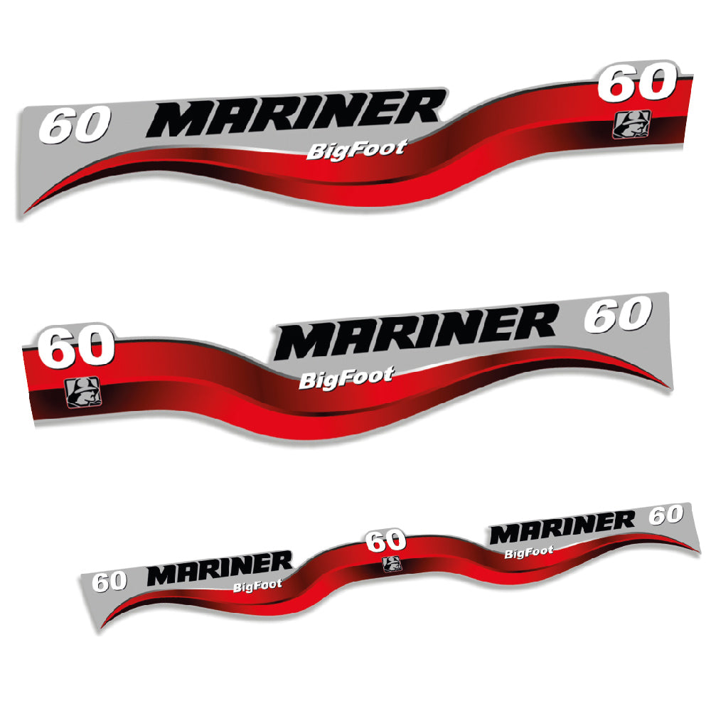 Adhesivos Mariner 60HP Big Foot dos tiempos 2003-2012 motor fueraborda pegatinas en vinilo