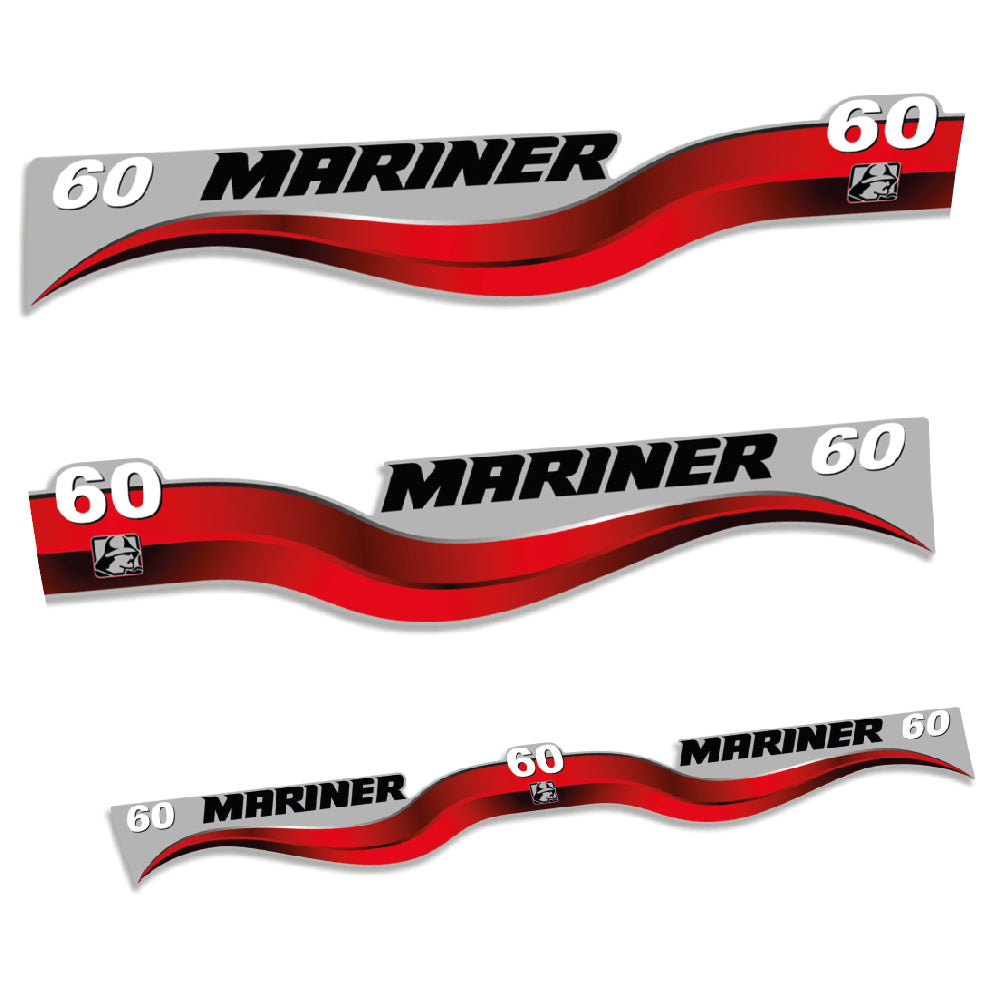 Adhesivos Mariner 60HP Dos tiempos 2003-2012 motor fueraborda pegatinas en vinilo
