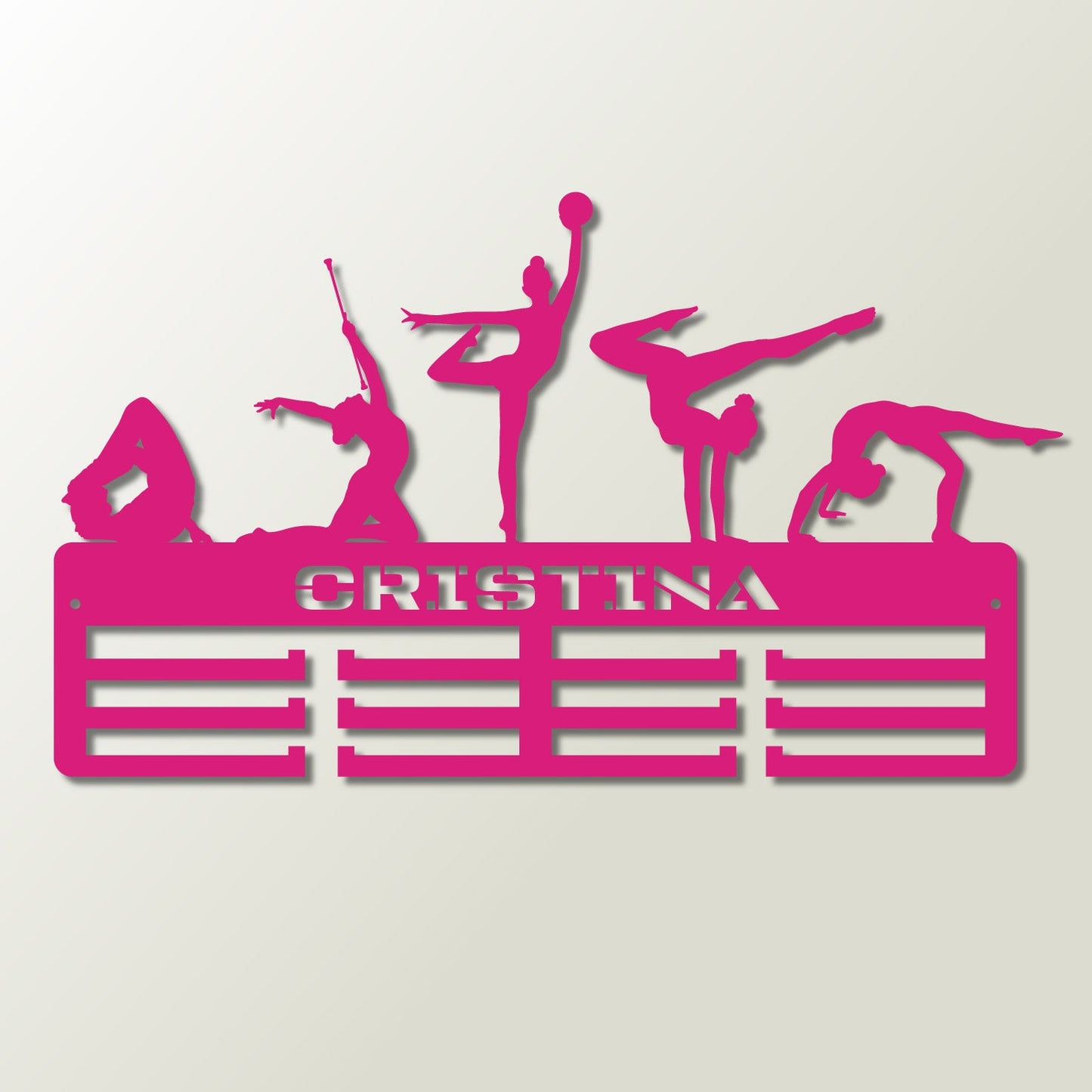 Medallero Gimnasia Personalizado con Nombre, modelo Alma de gimnasta