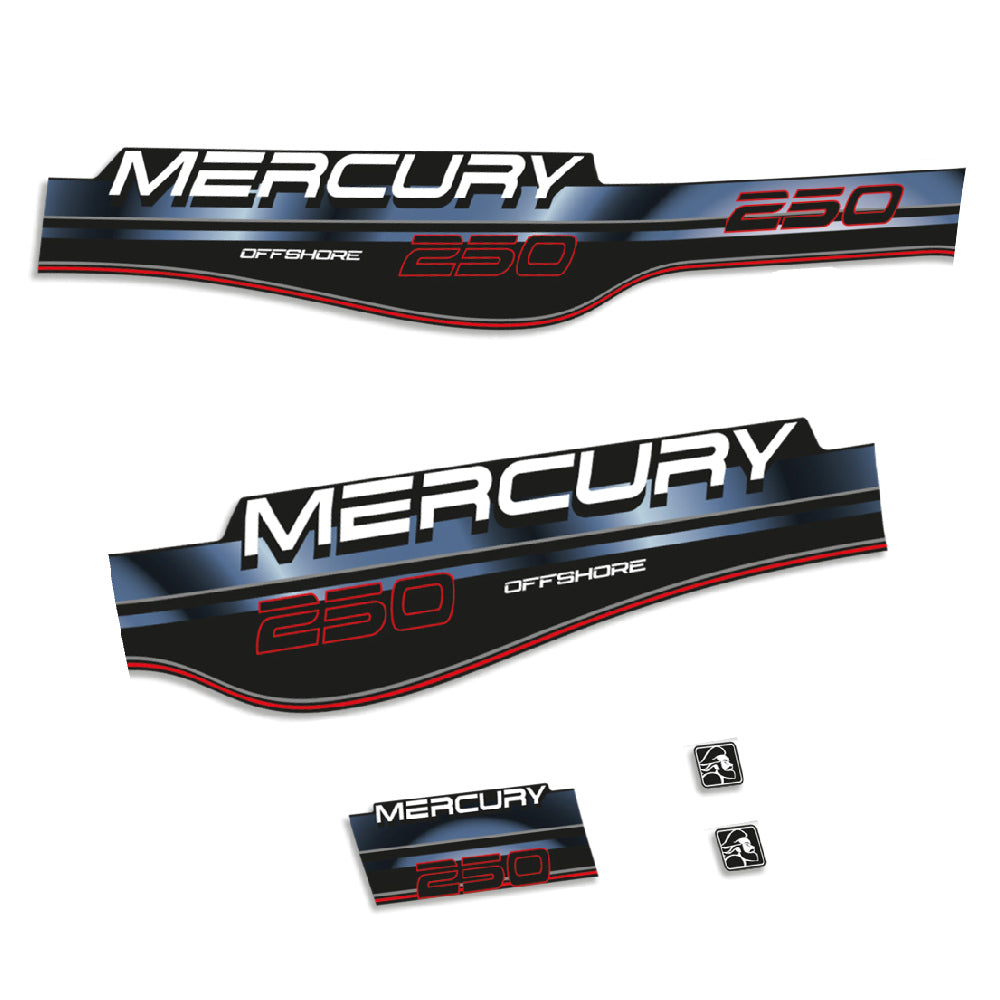 Adhesivos Mercury 250HP Offshore 1994-1998 motor fueraborda pegatinas en vinilo