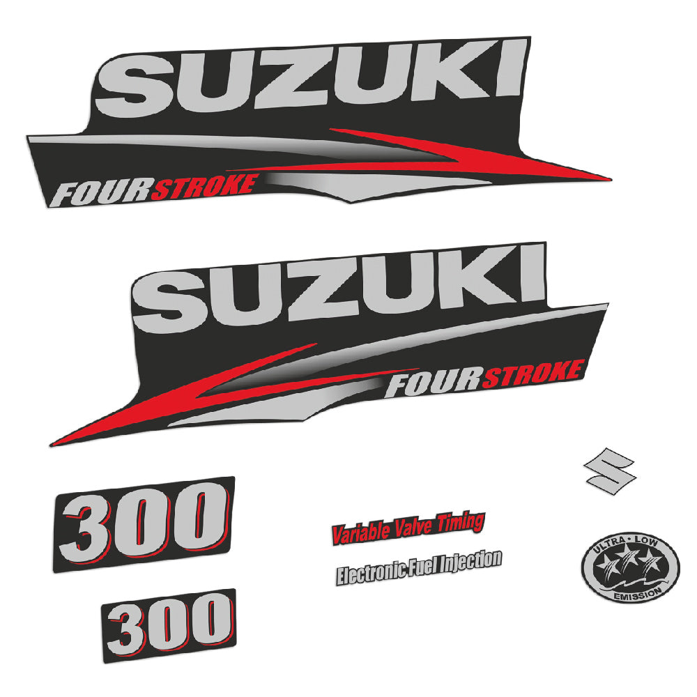 Adhesivos Suzuki DF300 300HP Cuatro tiempos 2010-2013 1 motor fueraborda pegatinas en vinilo