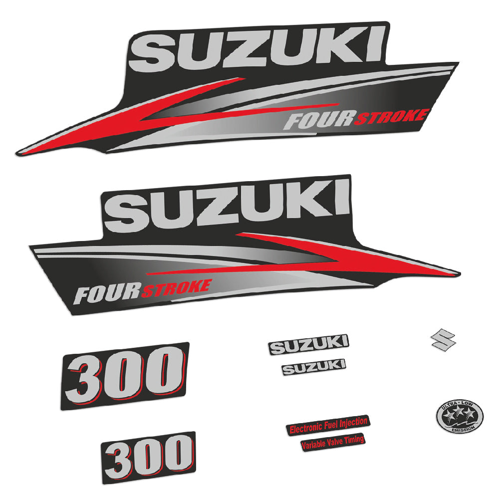 Adhesivos Suzuki DF300 300HP Cuatro tiempos 2010-2013 motor fueraborda pegatinas en vinilo