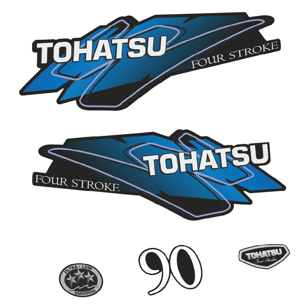 Adhesivos Tohatsu 90HP Cuatro tiempos motor fueraborda pegatinas en vinilo