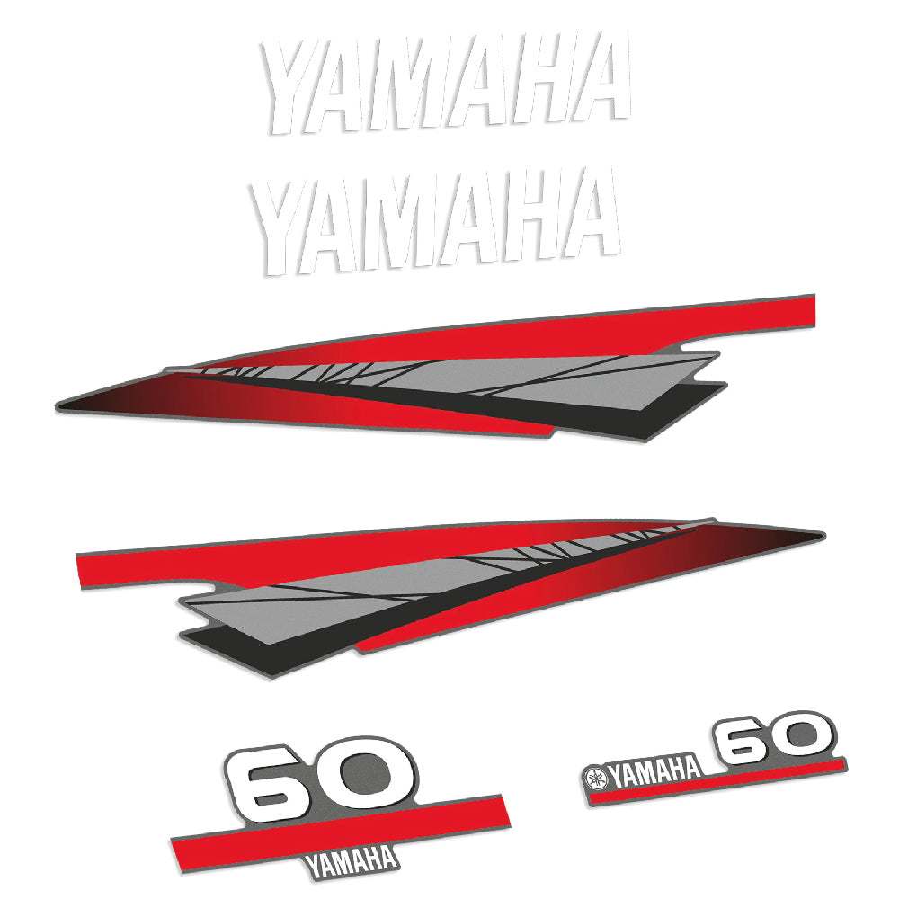 Adhesivos Yamaha 60HP Dos tiempos motor fueraborda pegatinas en vinilo