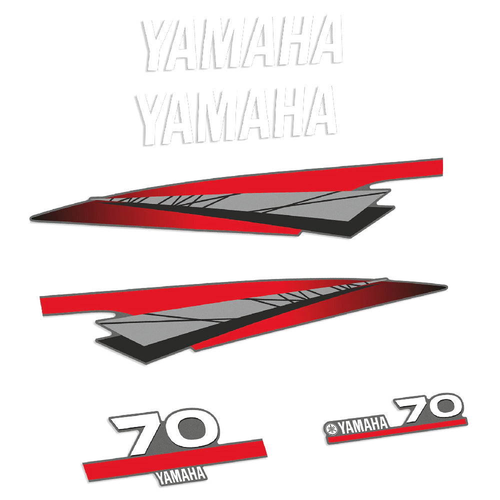 Adhesivos Yamaha 70HP Dos tiempos motor fueraborda pegatinas en vinilo