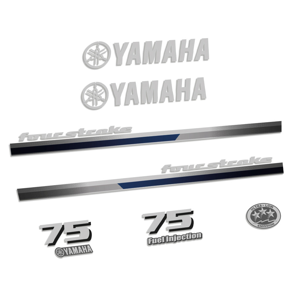 Adhesivos Yamaha 75HP Cuatro tiempos 2013 motor fueraborda pegatinas en vinilo