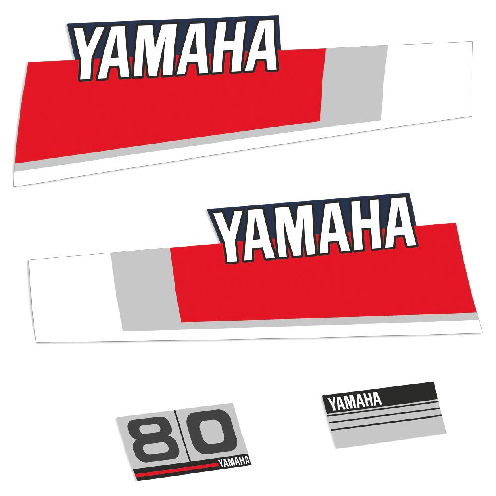 Adhesivos Yamaha 80HP Dos tiempos 80's motor fueraborda pegatinas en vinilo