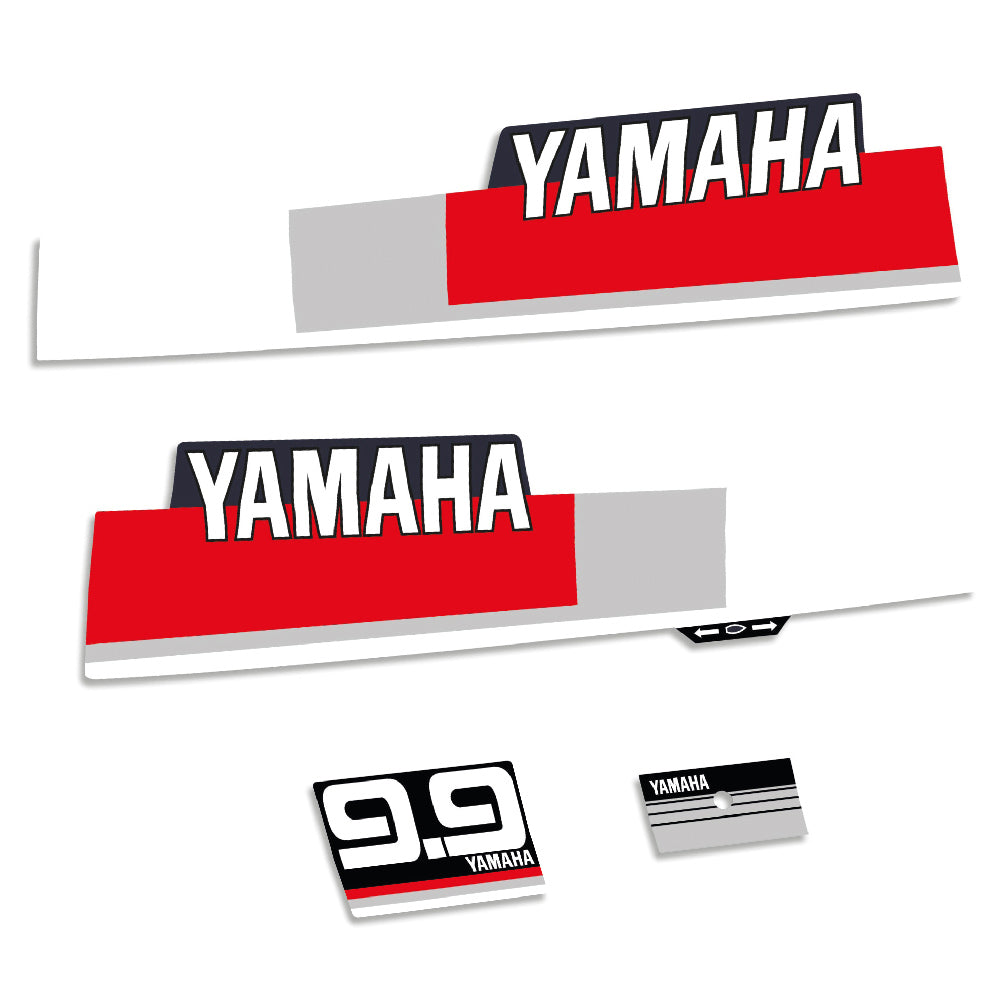 Adhesivos Yamaha 9.9 HP Dos tiempos años 90's 1 motor fueraborda pegatinas en vinilo