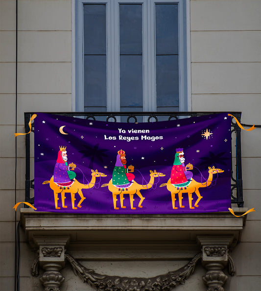 Balconera Navidad "Reyes Magos, Magia y Regalos de Navidad"