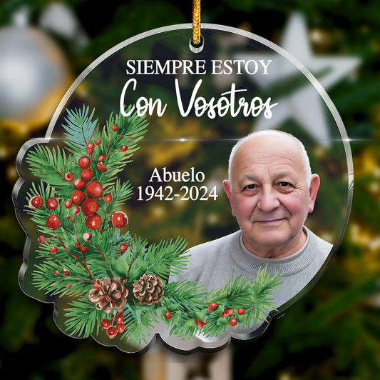 bola navidad personalizada metacrilato