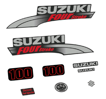 Adhesivos Suzuki DF100 100HP Cuatro tiempos 2003-2009 motor fueraborda pegatinas en vinilo