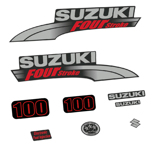 Adhesivos Suzuki DF100 100HP Cuatro tiempos 2003-2009 motor fueraborda pegatinas en vinilo
