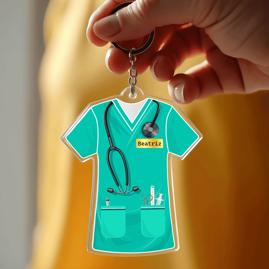 Llavero Personalizado Uniforme de Enfermera en Acrílico