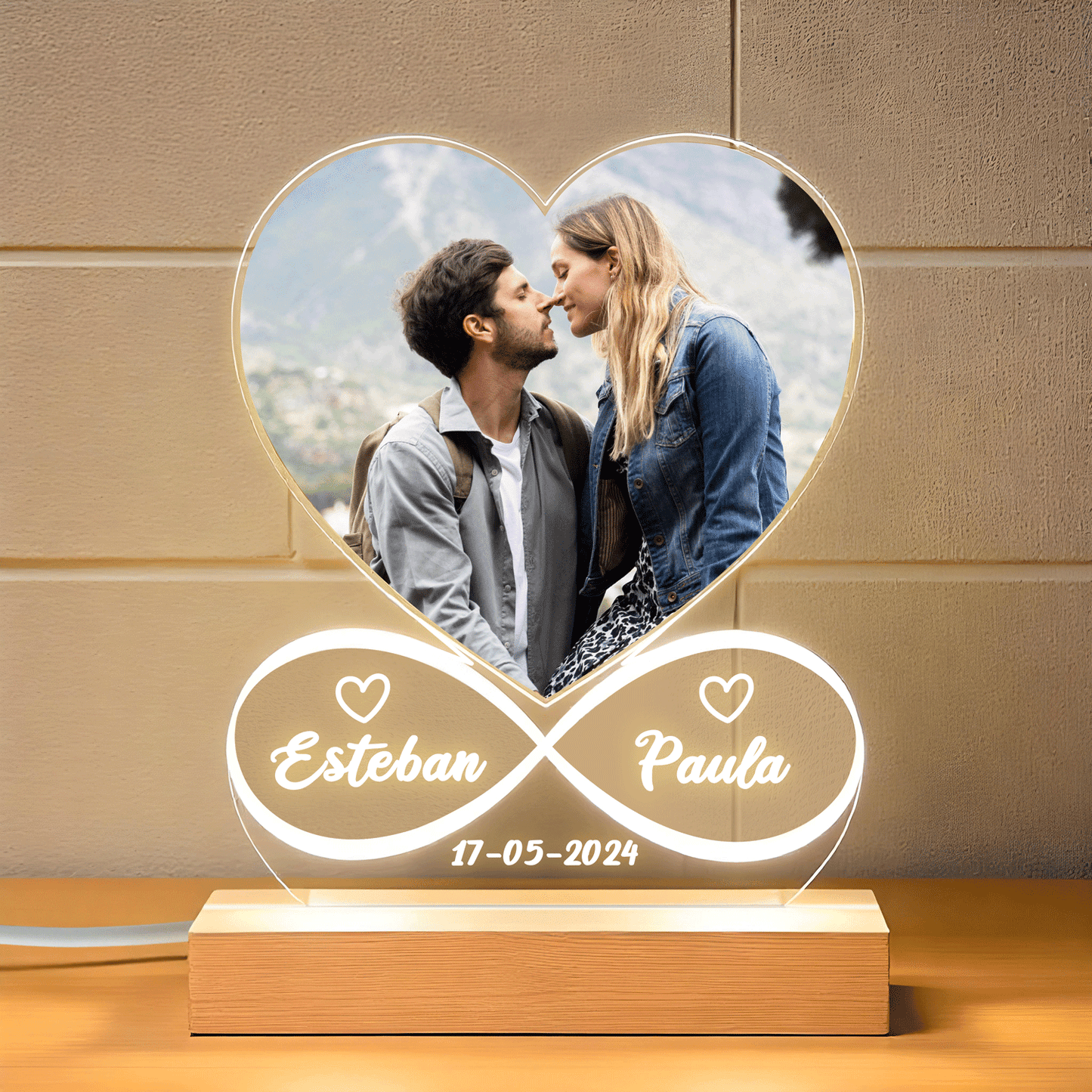 placa personalizada con Foto de aniversario de parejas