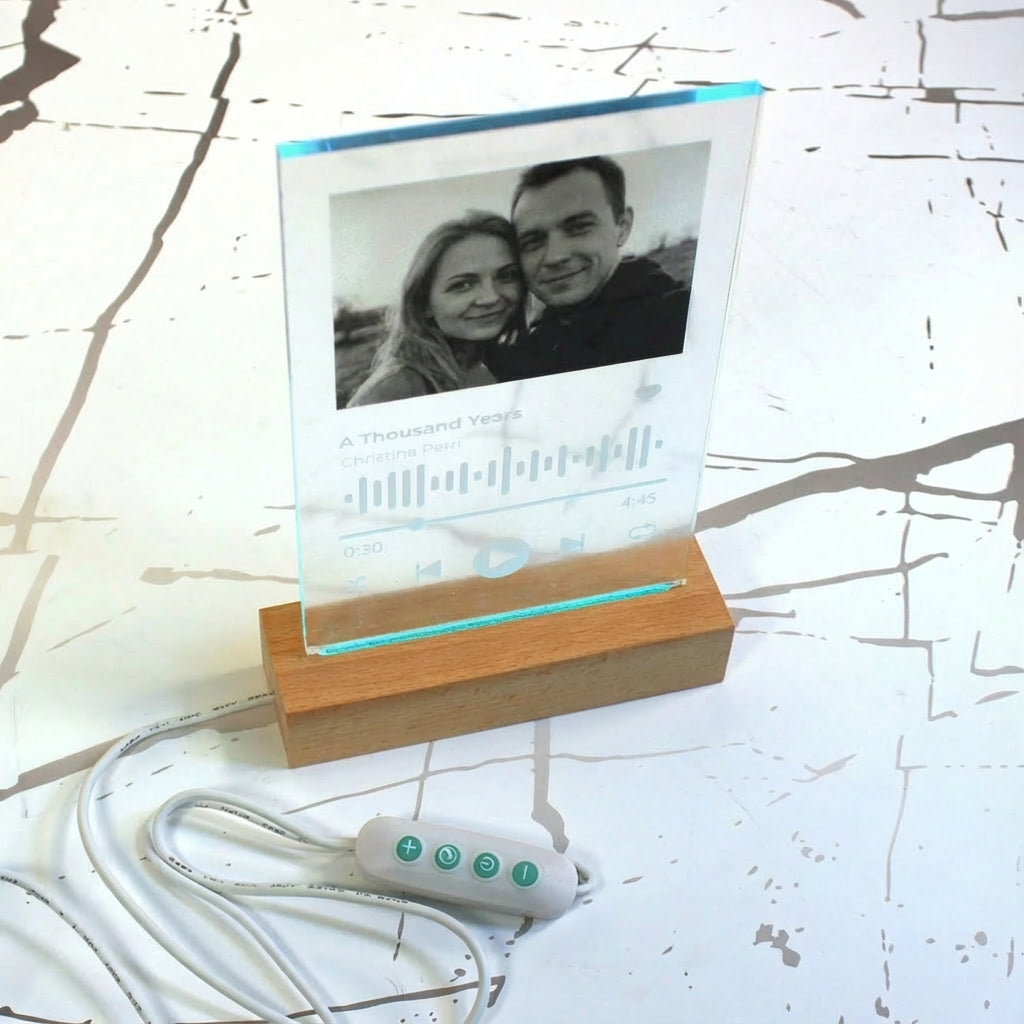 Placa lámpara personalizada spotify led