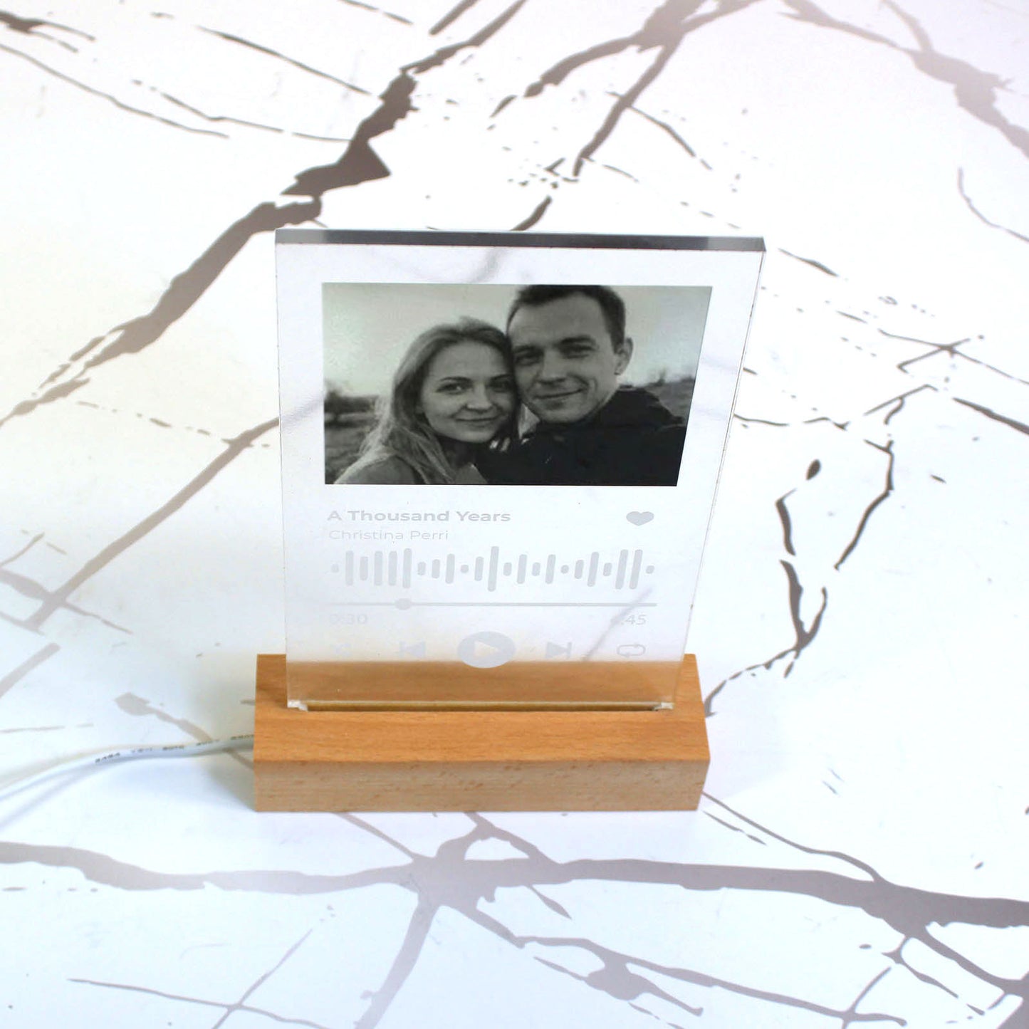 Placa lámpara personalizada spotify led