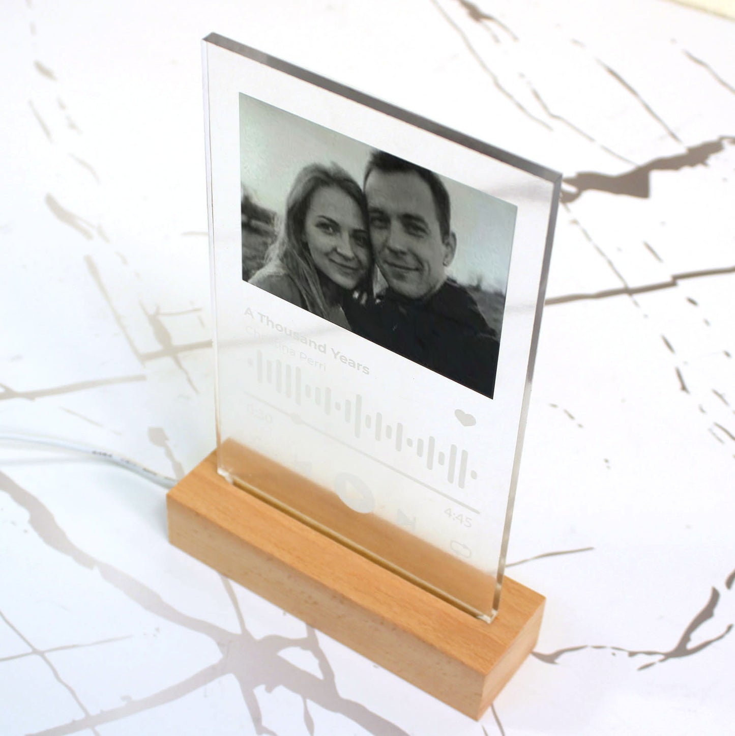 Placa lámpara personalizada spotify led