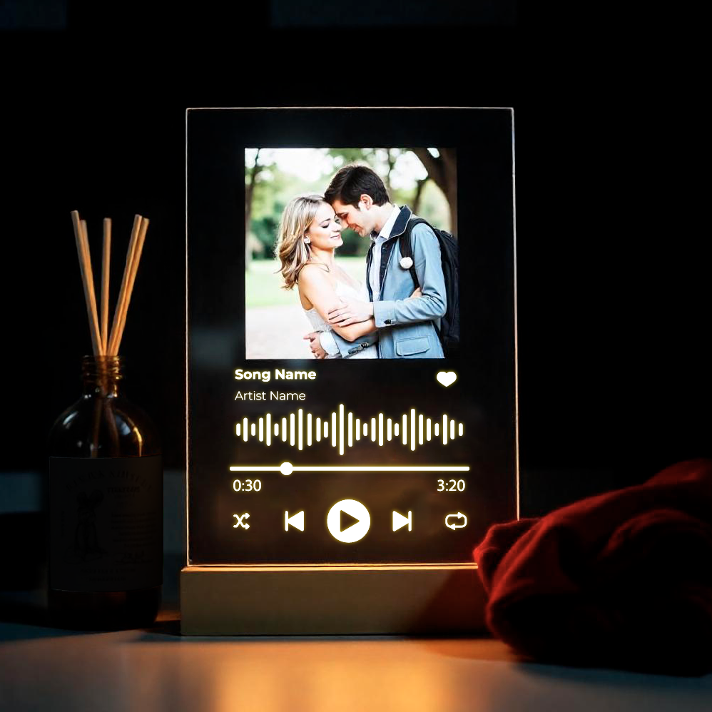 Placa lámpara personalizada spotify led