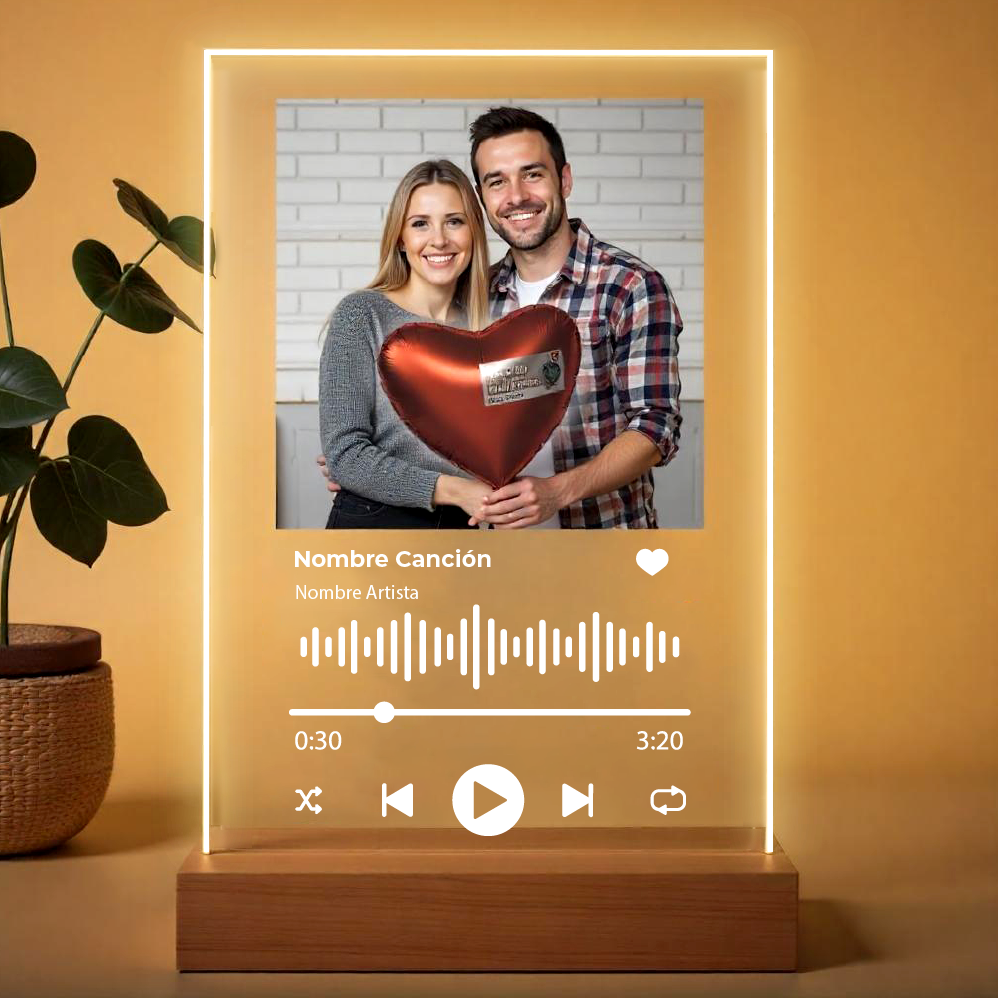 Placa lámpara personalizada spotify led