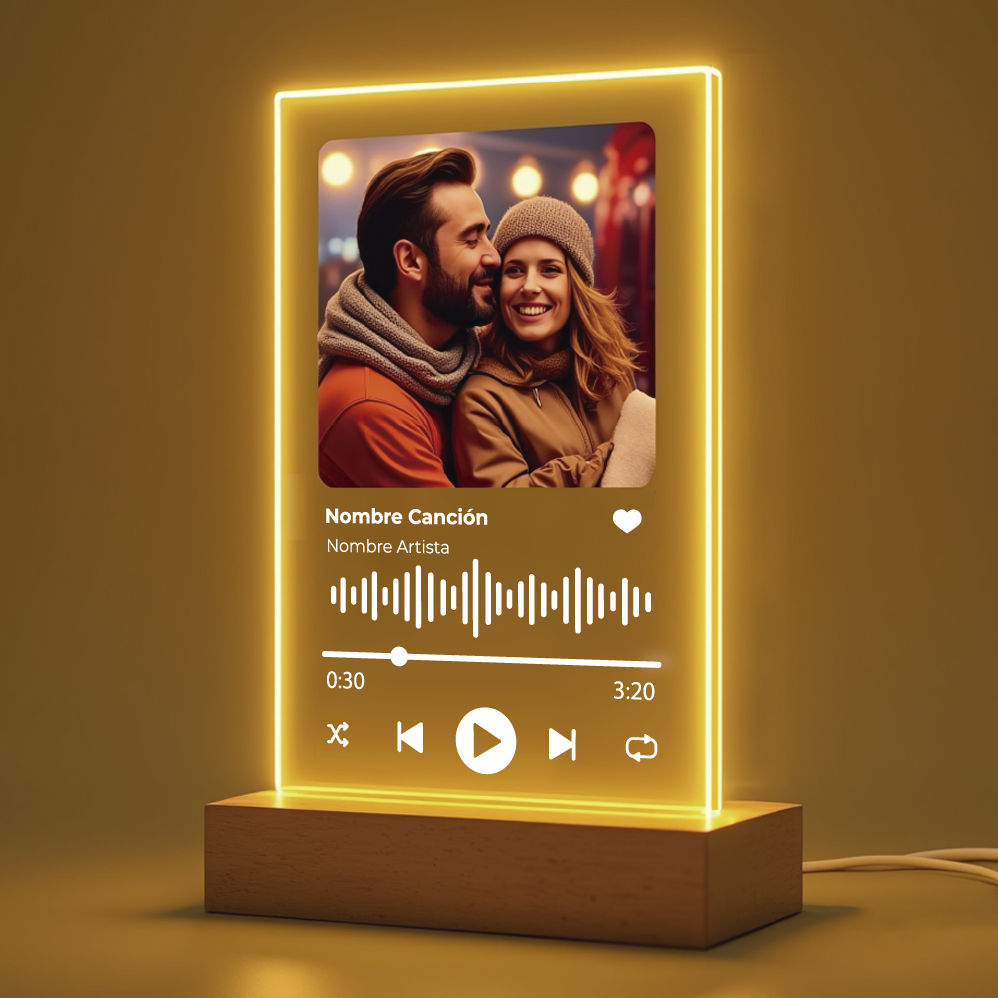 Placa lámpara personalizada spotify led