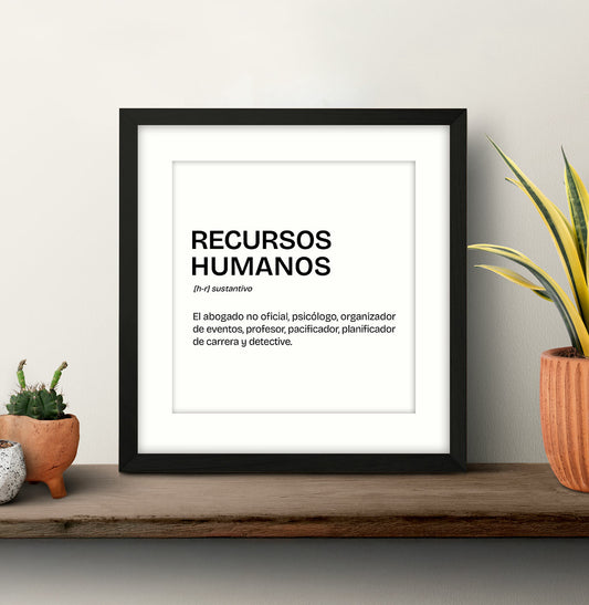 Póster de Recursos Humanos – Decoración de Oficina Profesional