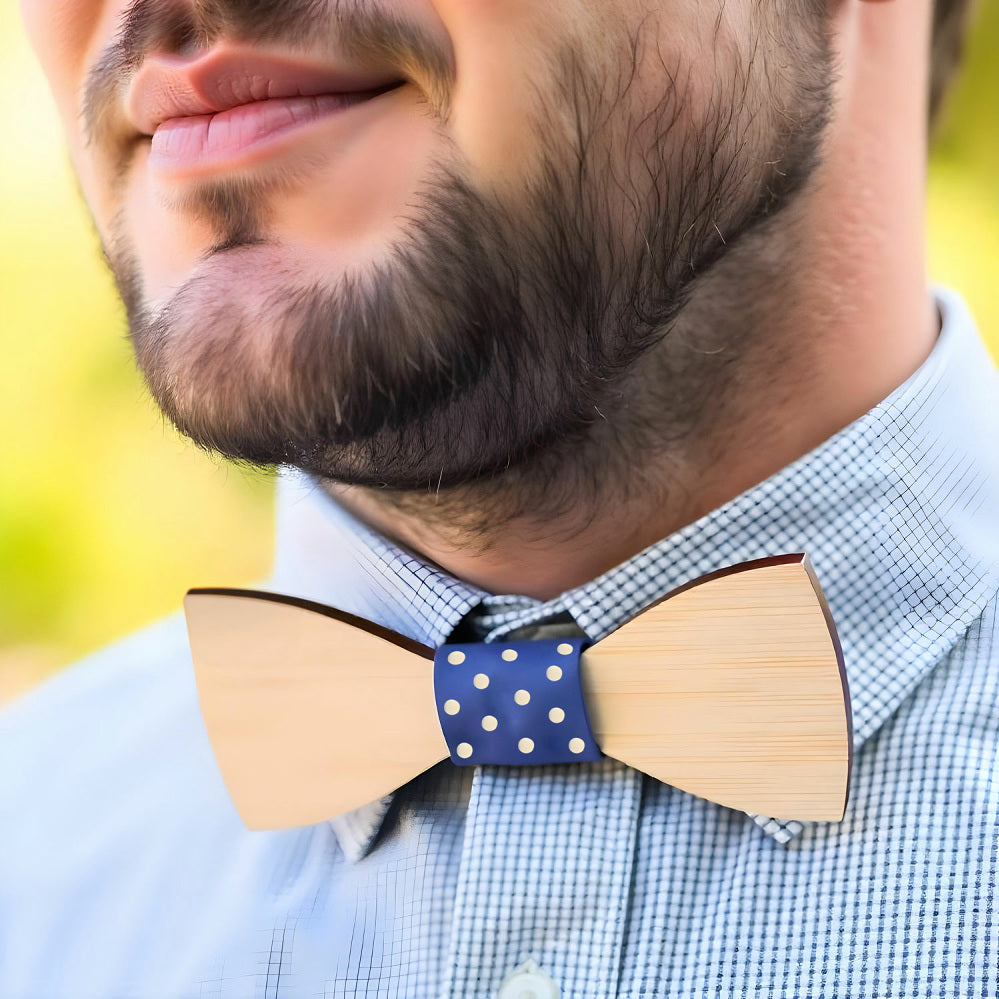 Pajarita de Madera Hecha a Mano – Accesorio Elegante para Hombre