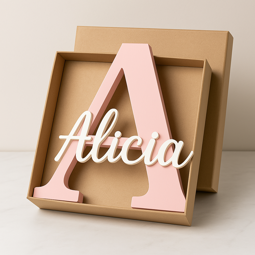 Inicial con Nombre Personalizado – Decoración y Regalo Único