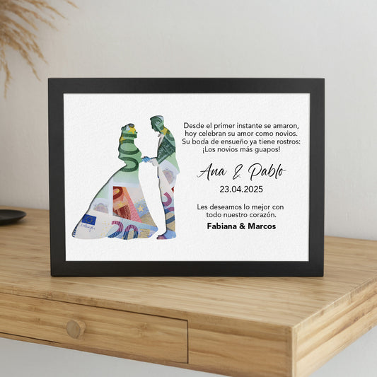Marco de Fotos Personalizado con Compartimento para Dinero – Regalo conmemorativo