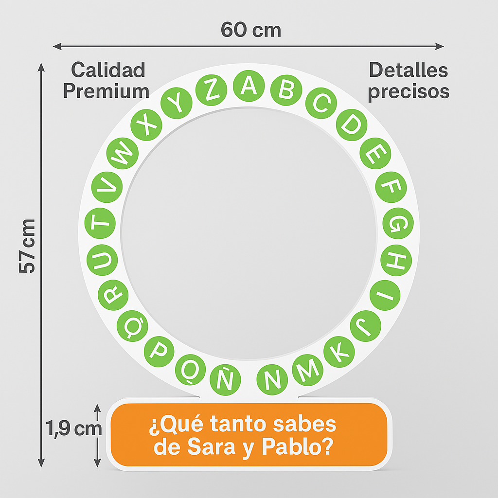 Rosco Pasapalabra Personalizado – Juego de Mesa Divertido y Original