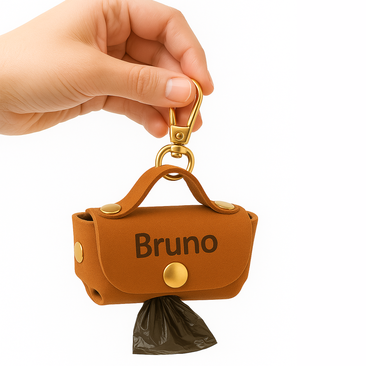 Bolsa piel dispensador para bolsas de las cacas personalizado