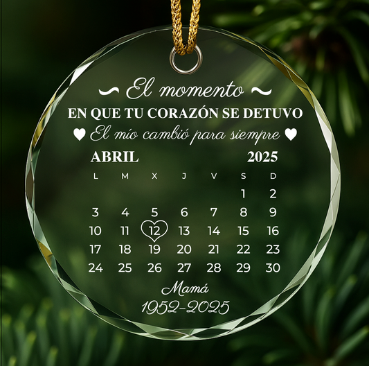Colgante navidad fecha fallecimiento ser querido