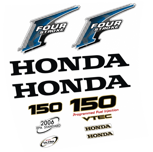 Adhesivos Honda 150 Cuatro tiempos motor fueraborda pegatinas en vinilo