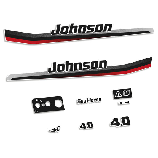 Adhesivos Johnson 4.0HP Dos tiempos 1997-1998 motor fueraborda pegatinas en vinilo
