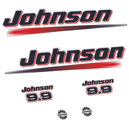 Adhesivos Johnson 9.9HP Dos tiempos motor fueraborda pegatinas en vinilo